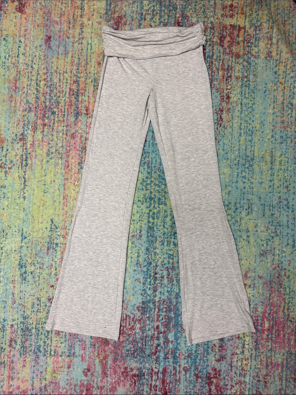 Always Heather Gray Fold-Over Waist Flare Leggings